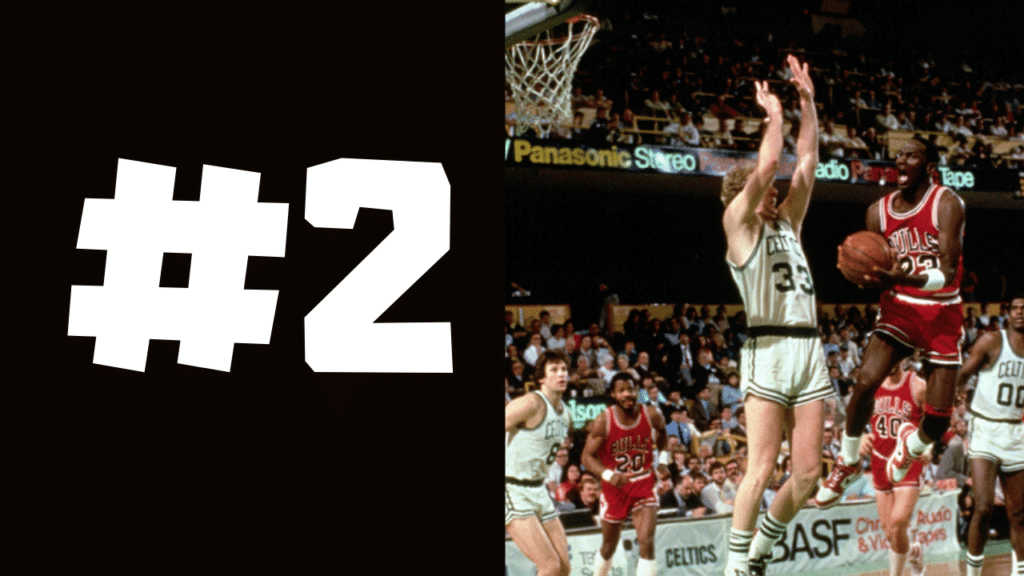 Michael Jordan's Top 5 Greatest Games EVER! Michael Jordan iconic game VS Larry Bird and Celtics incredible NBA basketball