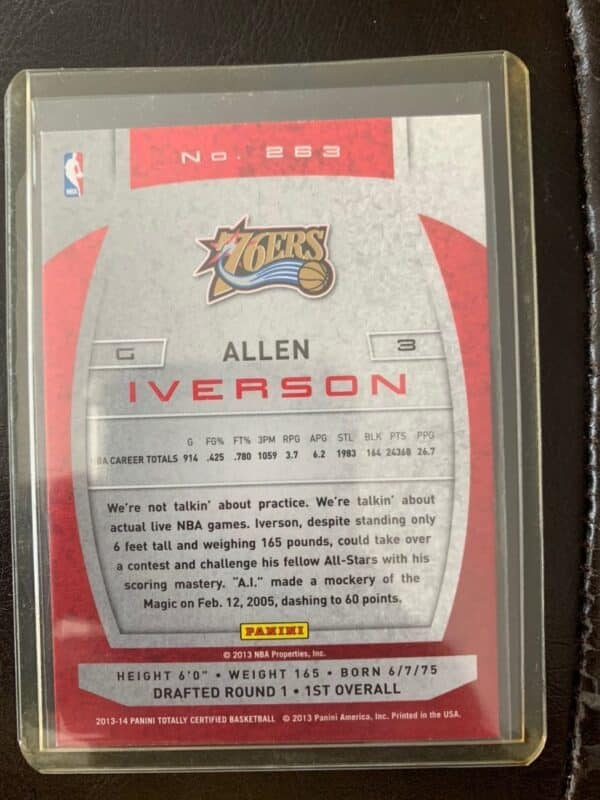 Panini Totally Certified Allen Iverson COURTSIDEHEAT