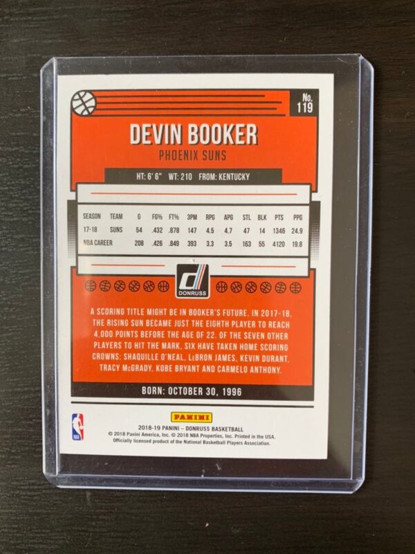 Devin Booker Donruss Card
