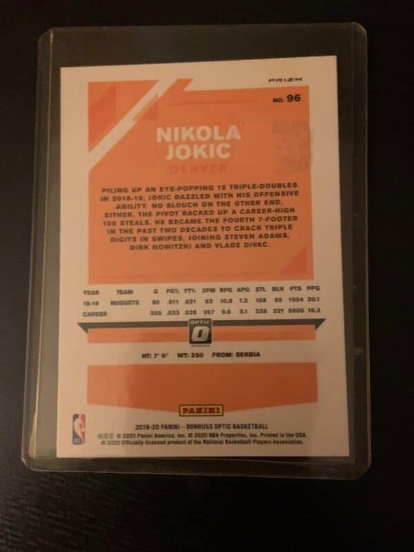 Nikola Jokic Optic Donruss Card
