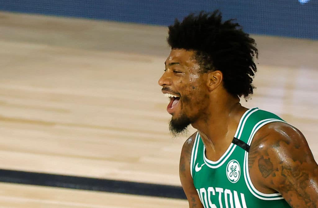 Marcus Smart out with a calf injury!