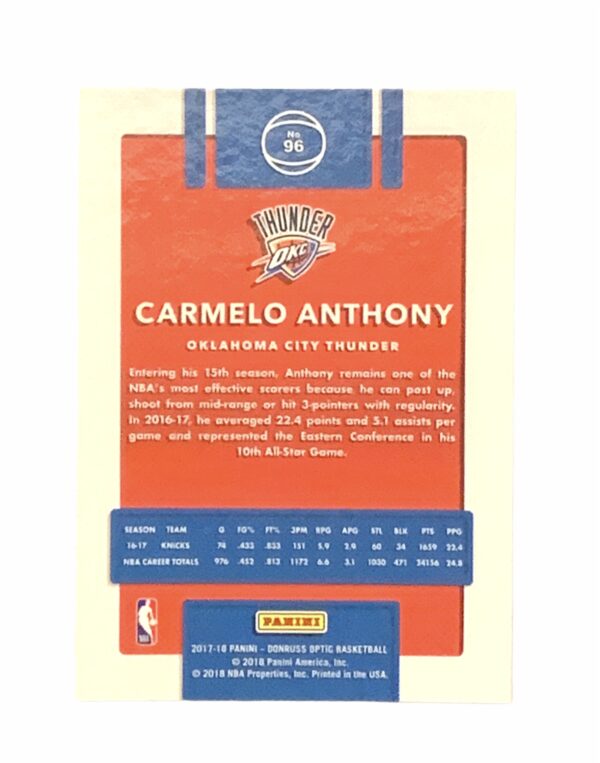 Carmelo Anthony Optic Card