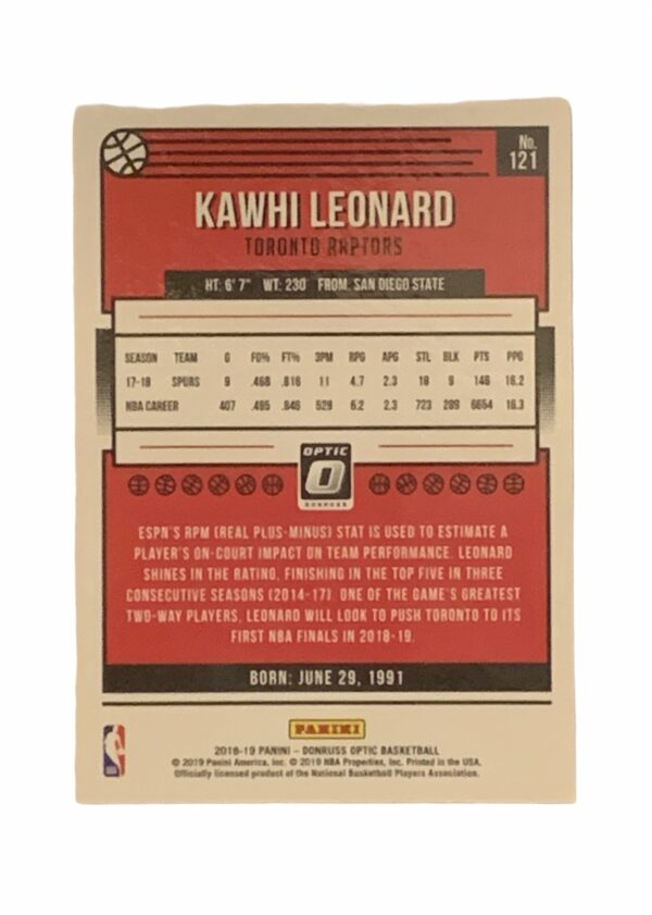 Kawhi Leonard Optic Card