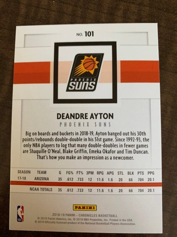 DeAndre Ayton Rookie Card