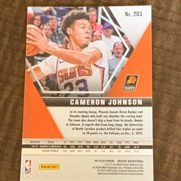 Rookie Cam Johnson Card
