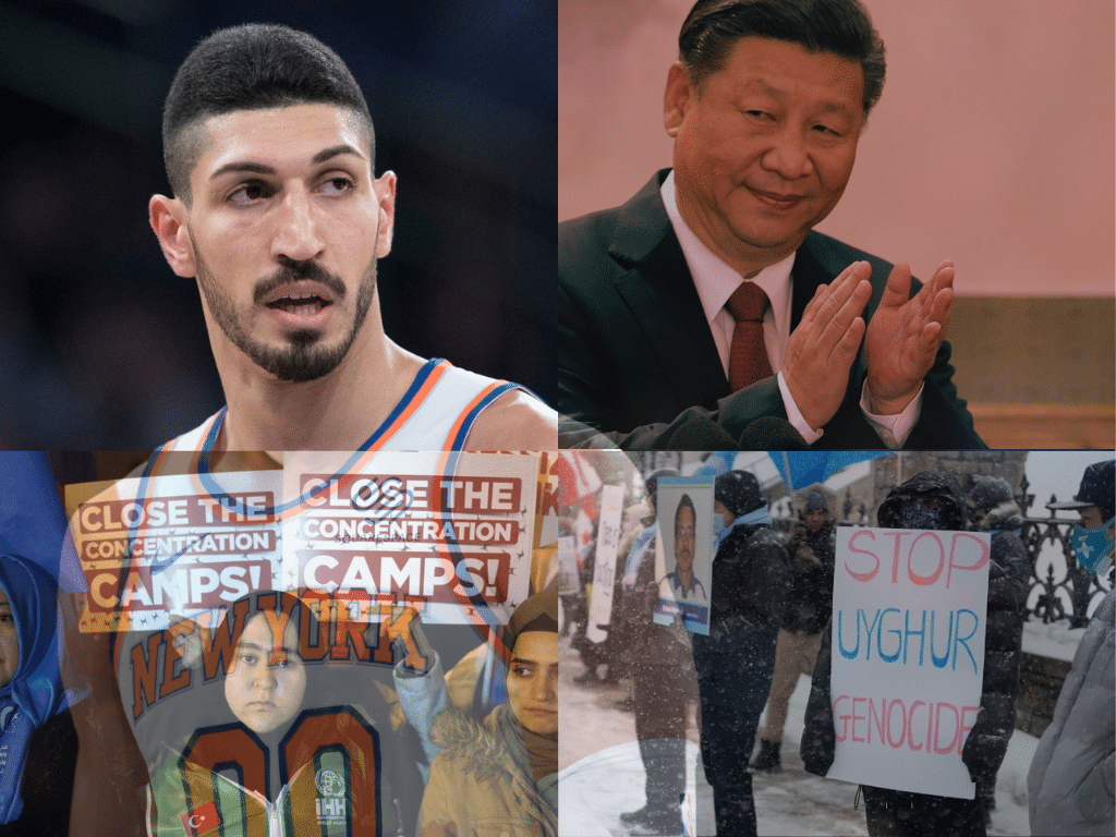 Enes Kanter sticking up for the voiceless by attacking CCP Nike!