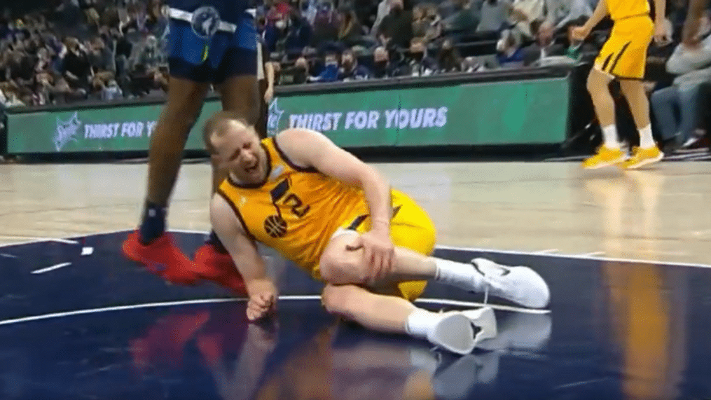 Joe Ingles suffers terrible ACL injury that will require him to miss the rest of the season!