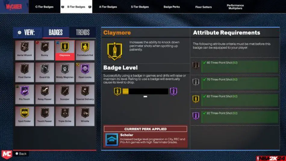 NBA2K24 Reveals New Badge System