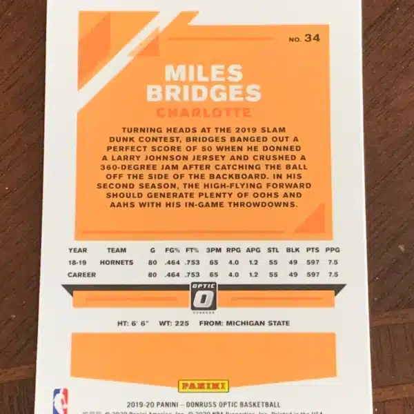 Miles Bridges NBA Card