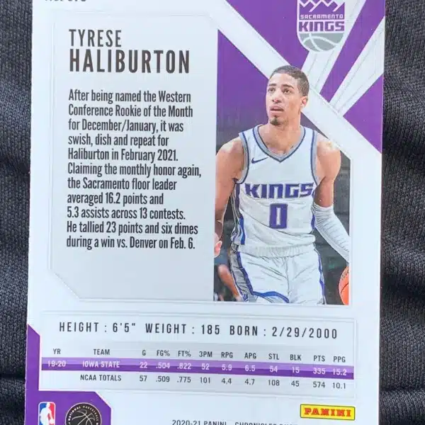 Rookie Tyrese Haliburton Card